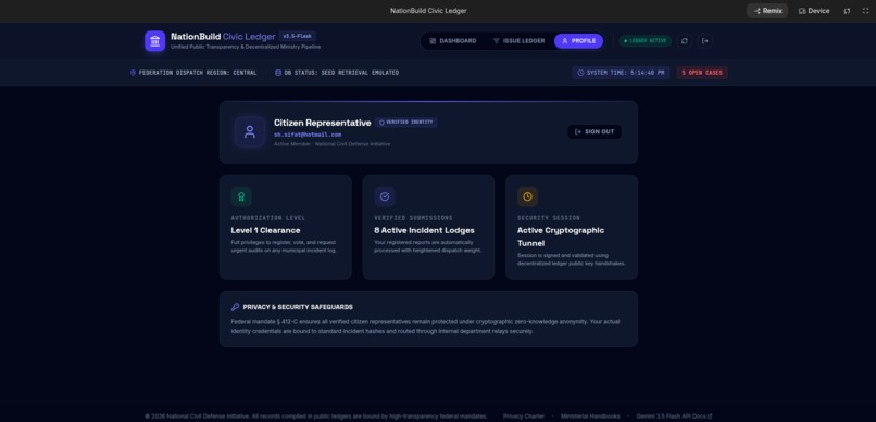NationBuild Civic Ledger – screenshot 2
