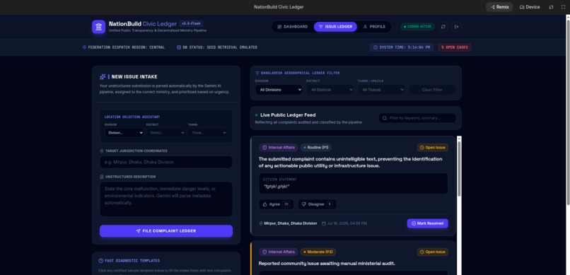 NationBuild Civic Ledger – screenshot 4