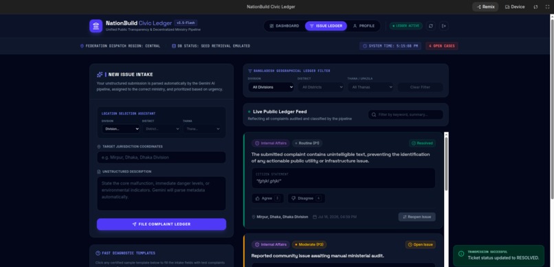 NationBuild Civic Ledger – screenshot 5