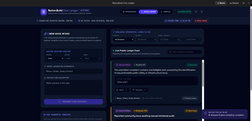 NationBuild Civic Ledger – screenshot 6