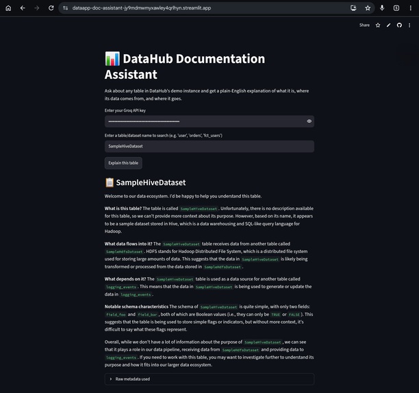 Datahub Document Assistant – screenshot 1