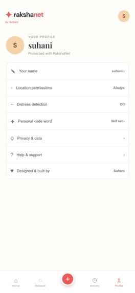 RakshaNet – screenshot 1