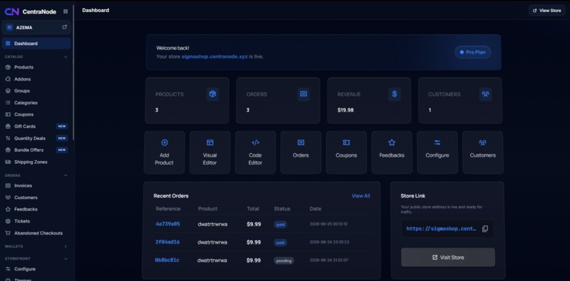 Centranode-shop – screenshot 1