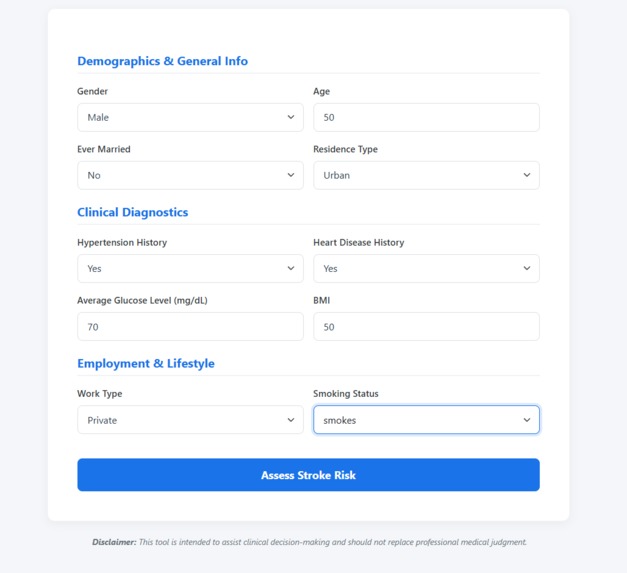 Stroke Risk Assessment Report – screenshot 5