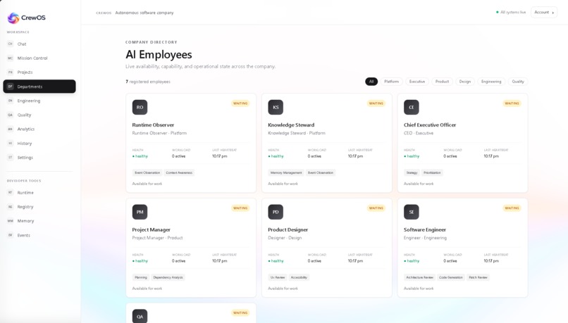 CrewOS – screenshot 2