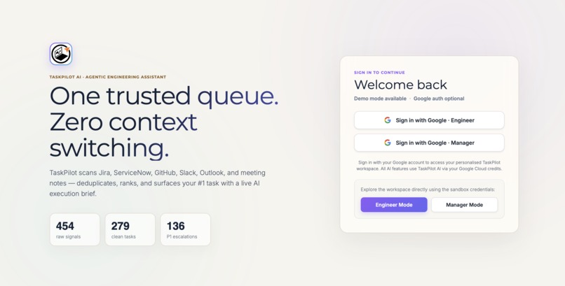 TaskPilot AI – screenshot 1