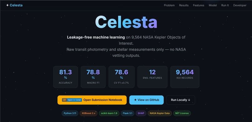 Celesta Leakage-free machine learning – screenshot 1