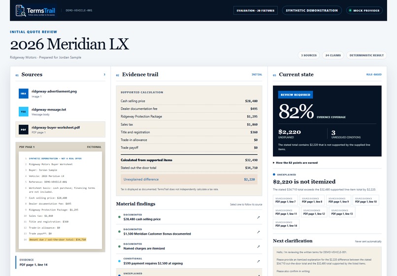 TermsTrail – screenshot 1