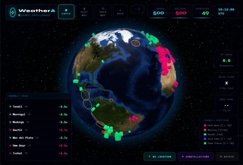 WeatherArb — Global Weather Anomaly Intelligence – screenshot 2
