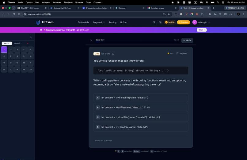 UzExam - Universal Exam Operating System – screenshot 3