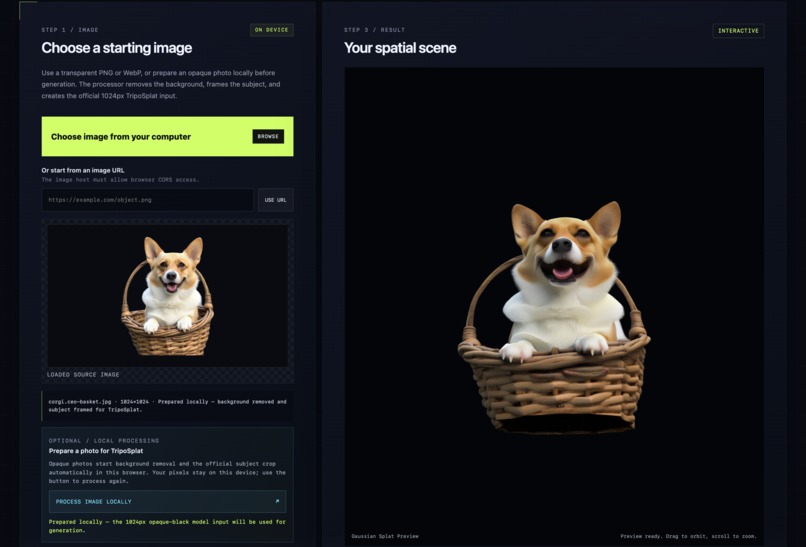 TripoSplat for WebGPU and Mac – screenshot 5