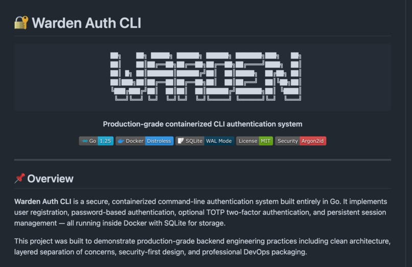 warden-auth-cli – screenshot 1