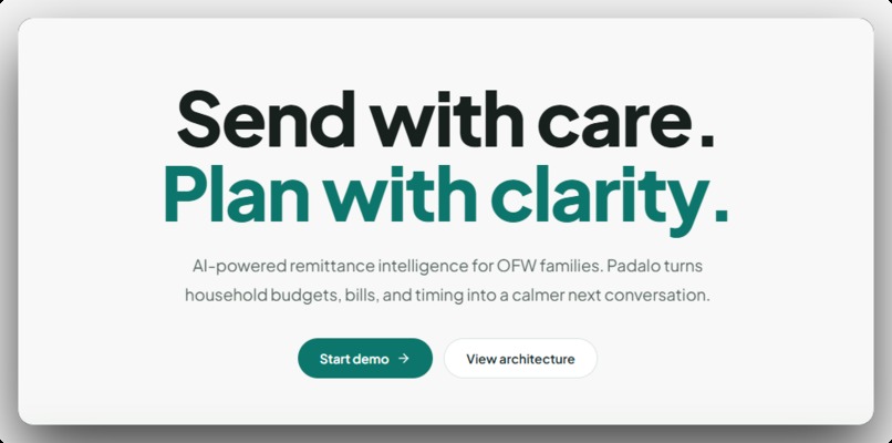 Padalo: AI-Powered Remittance Intelligence – screenshot 1