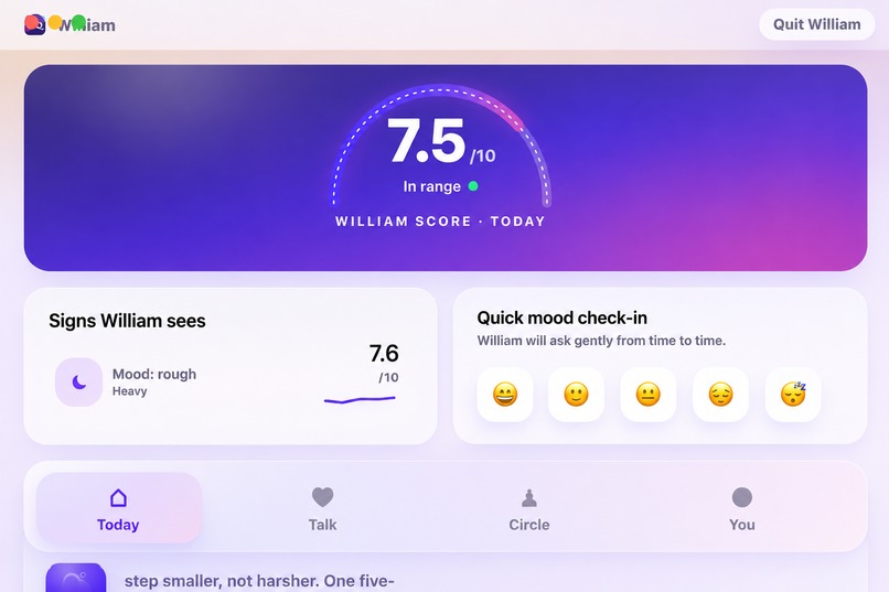 William: Emotion-First Personal Growth OS – screenshot 2
