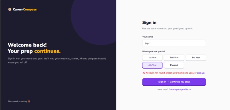 CareerCompass – screenshot 2