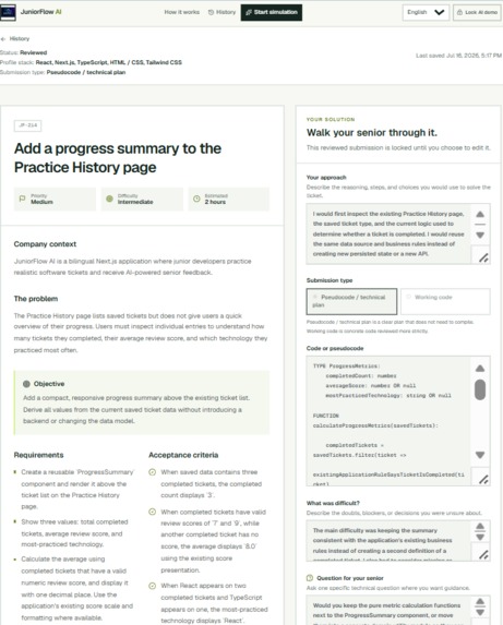 JuniorFlow AI – screenshot 4