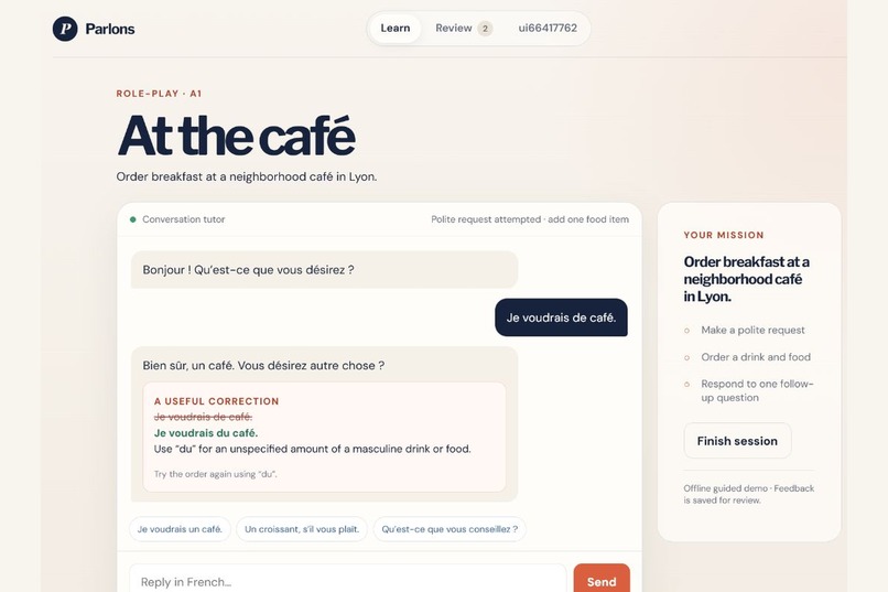 Parlons – screenshot 2