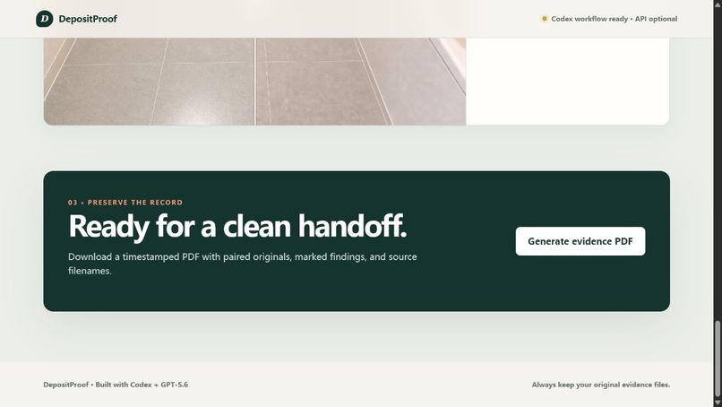 DepositProof – screenshot 1