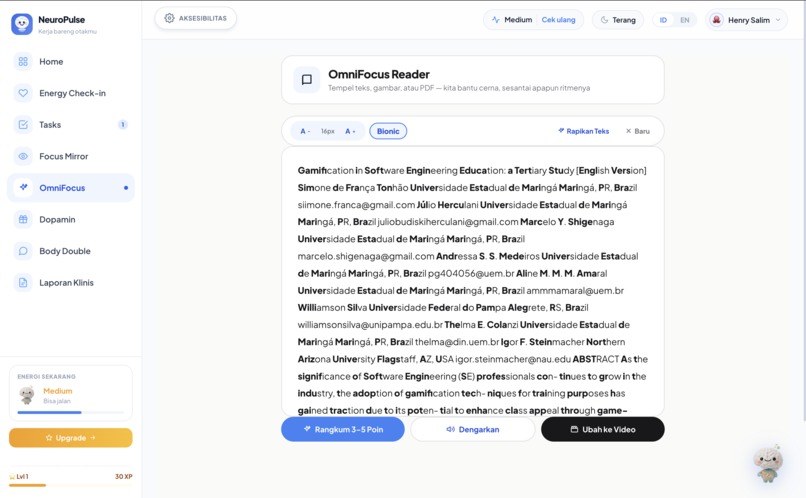 NeuroPulse: Productive ADHD Companion Web – screenshot 12