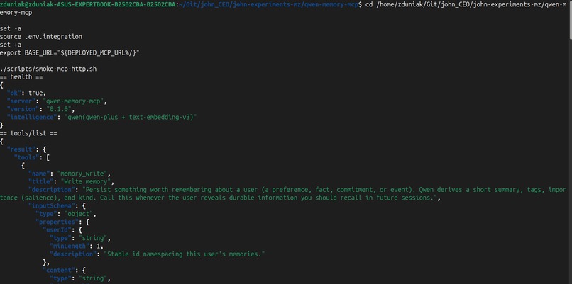 John CEO: Qwen Memory MCP – screenshot 7