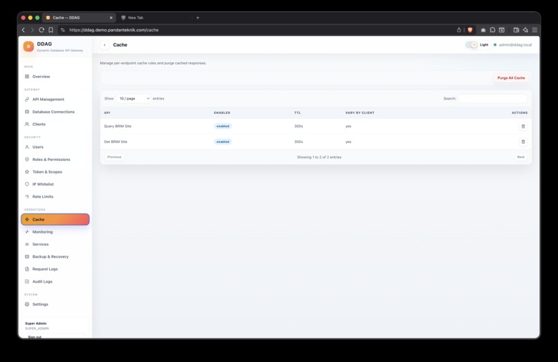 DDAG — Dynamic Database API Gateway – screenshot 2