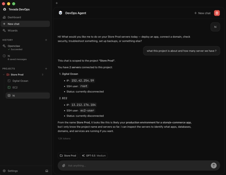 Tevada Devops – screenshot 1