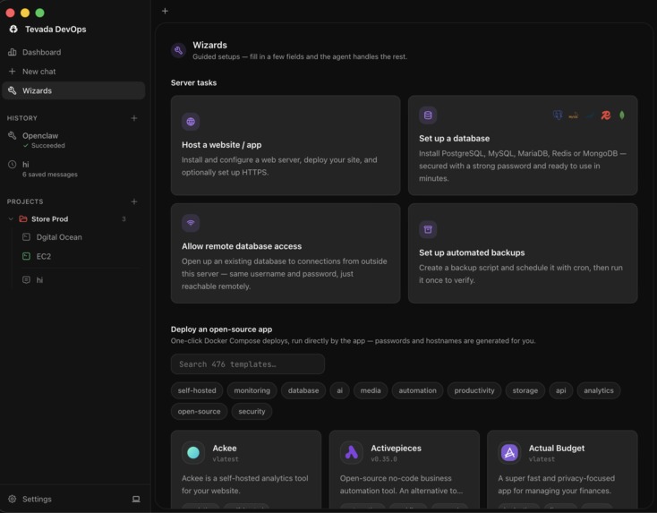 Tevada Devops – screenshot 2