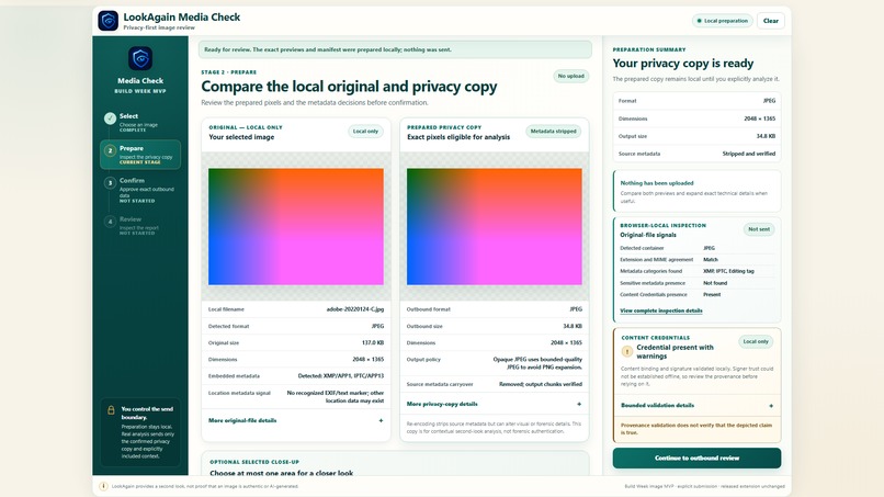 LookAgain Media Check – screenshot 4