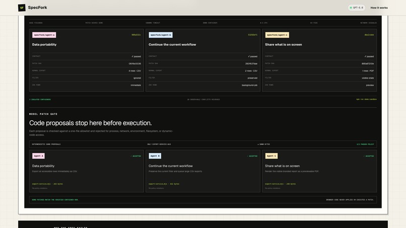 SpecFork – screenshot 1