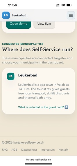 Tourist tax self service – screenshot 2