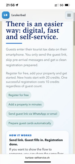 Tourist tax self service – screenshot 4