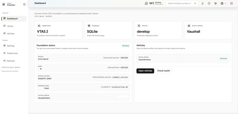 VTAS – Vehicle Telemetry Analytics System – screenshot 1