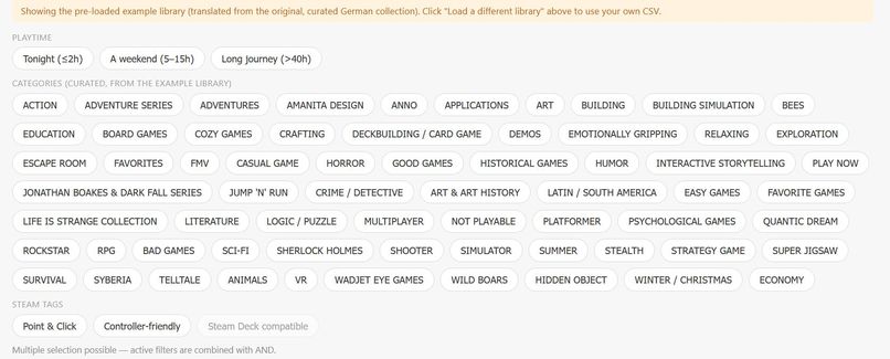 Game Library Explorer – screenshot 1