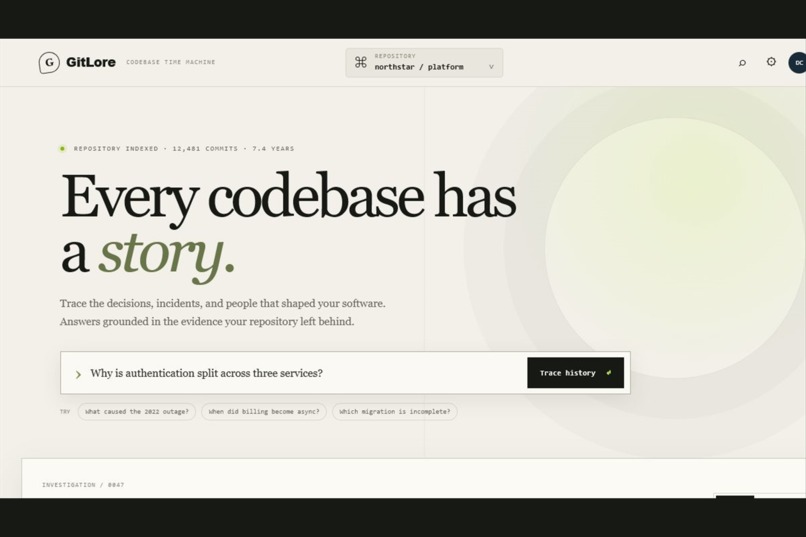 GitLore – screenshot 2