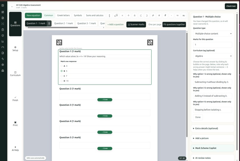 openMark – screenshot 3