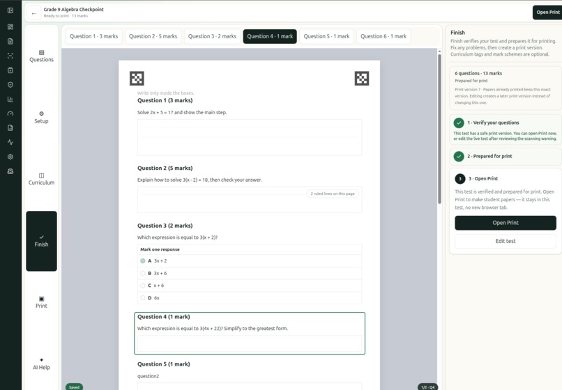 openMark – screenshot 5