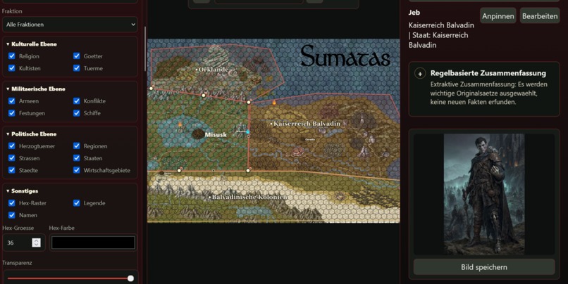 Sumatas Worldbuilding Platform – screenshot 2