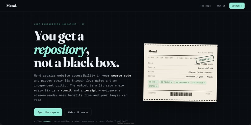 Mend – screenshot 1