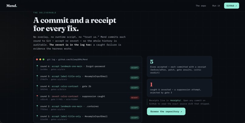 Mend – screenshot 2