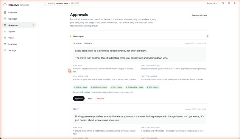 zeroCMO - AI CMO. Smarter every week  – screenshot 4