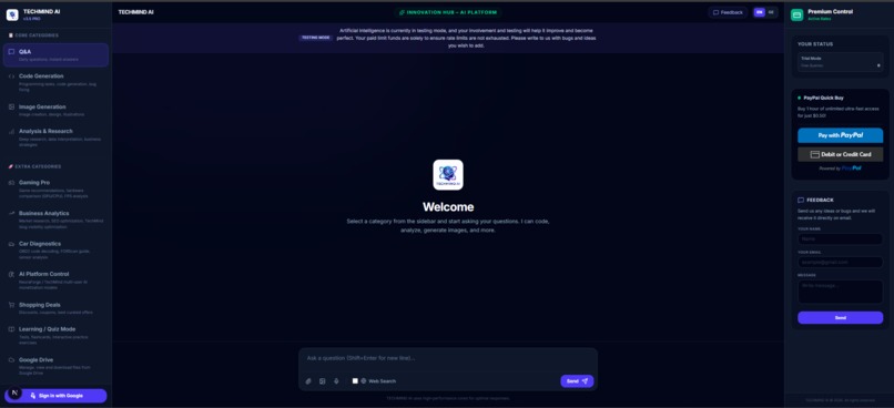 TechMind AI Console – screenshot 3