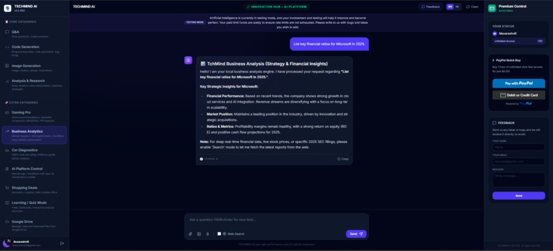 TechMind AI Console – screenshot 14