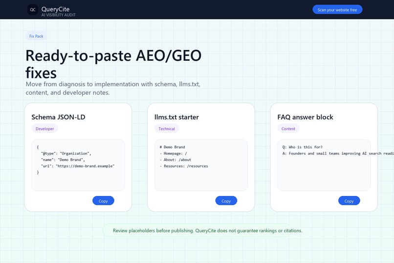 Querycite – screenshot 1