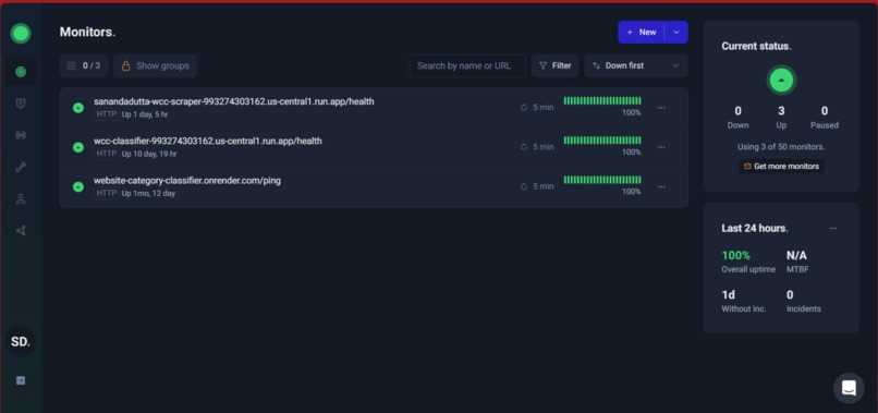 Website Category Classifier – screenshot 1
