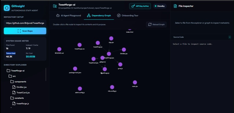 GitInsight AI: Multi-Agent Codebase Intelligence – screenshot 2
