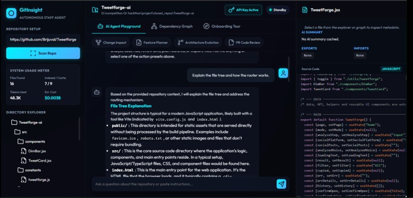 GitInsight AI: Multi-Agent Codebase Intelligence – screenshot 3