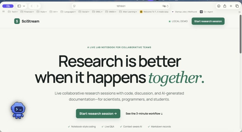 SciStream – screenshot 1