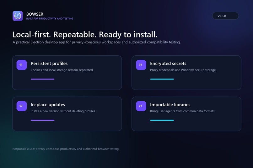 Bowser Profile Browser – screenshot 1