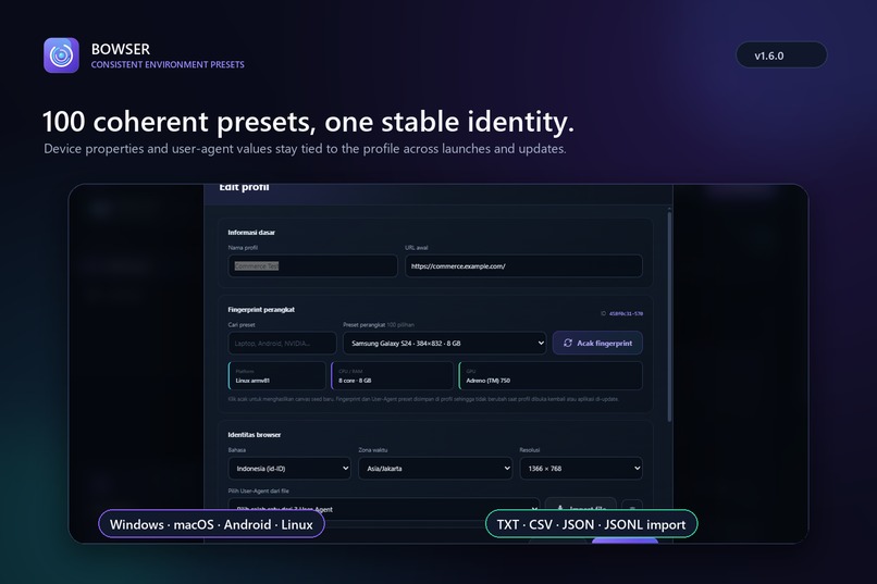 Bowser Profile Browser – screenshot 2