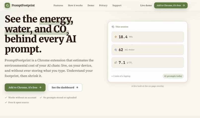 PromptFootprint – screenshot 1